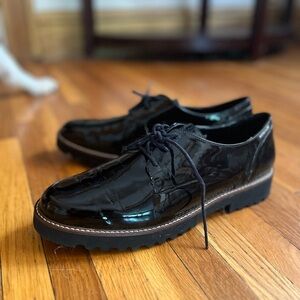 Mephisto Black Oxford Derbys with Platform Sole